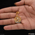 1 Gram Gold Forming Om With Diamond Glamorous Design Pendant For Men - Style A983