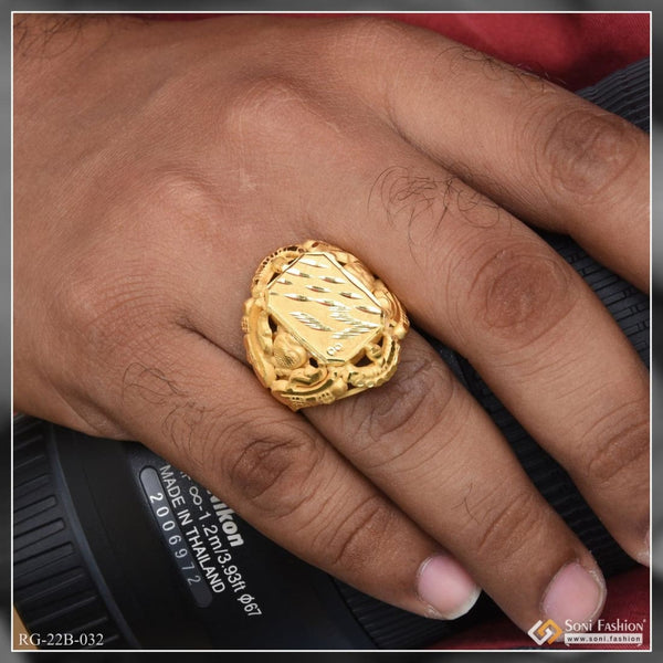 1 Gram Gold Plated Dollar Best Quality Attractive Design Ring For Men -  Style B335 at Rs 1560.00 | Gold Plated Rings | ID: 2852585822412