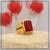 1 Gram Gold Forming Red Stone With Diamond Glamorous Design