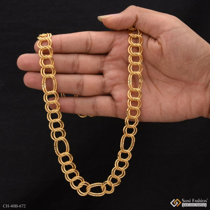 Gram Gold Forming Ring Into Ring Fashionable Design Chain For