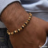 1 Gram Gold Forming - Rudraksh Gorgeous Design Gold Plated Bracelet For Men - Style B871
