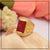 1 gram gold forming red stone with diamond fashionable