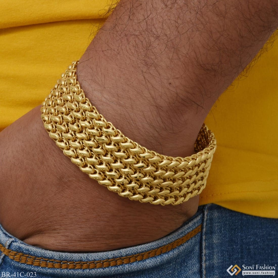 Buy quality One gram gold forming lion leather belt bracelet mga - bre0010  in Amreli