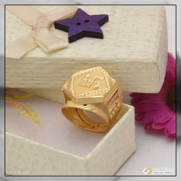 Superior Gold Pleted Men's Wedding Ring Design RG-058 – Rudraksh Art  Jewellery