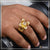 1 gram gold forming yellow stone with diamond antique design
