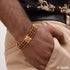 1 Gram Gold - Ganpati with Diamond Funky Design Gold Plated Bracelet - Style B630