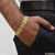 1 Gram Gold Leaf Detailed Design Gold Plated Bracelet - Men’s Style B731