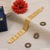 Gold plated bracelet with red flower and blue box - 1 Gram Gold Nawabi 3 Line Delicate Design for Men
