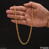 1 Gram Gold - Owal Shape Ring Linked Artisanal Design Gold Plated Chain - Style B417