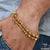 1 gram gold plated 2 line glittering design rudraksha