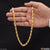 Gold plated bracelet with Roman numerals, 1 gram gold plated chain for men - Style B609