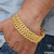 1 gram gold plated 2 line pokal prominent design bracelet