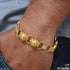 1 Gram Gold Plated 2 Lion with Diamond Funky Design Bracelet for Men - Style C623