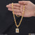 1 gram gold plated maa artisanal design chain pendant combo