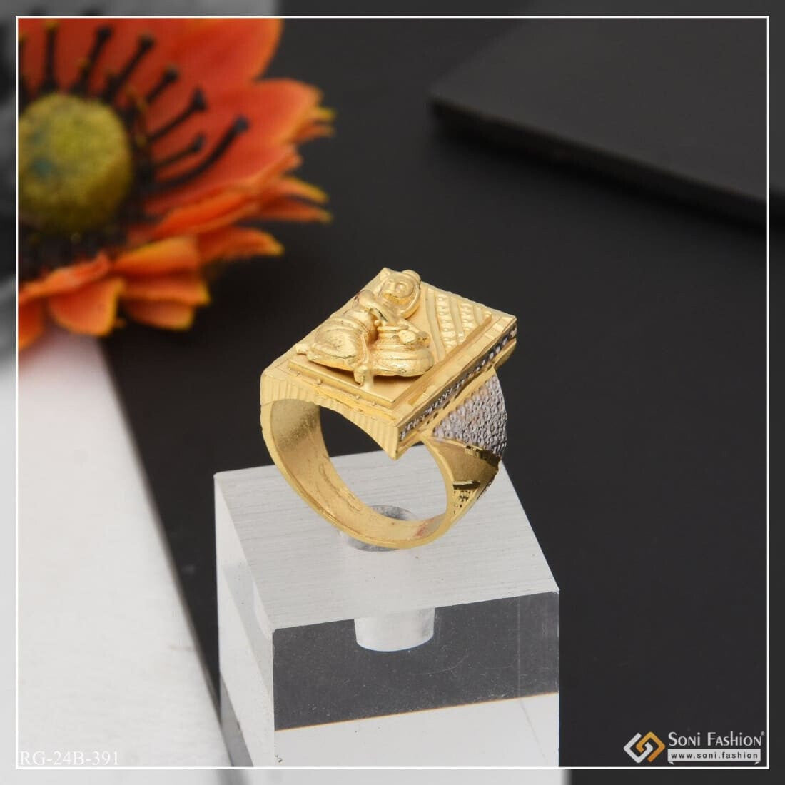 Krishna - 18K Gold Plated Large Open Heart Statement Trendy Minimalist Ring  | eBay
