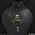 1 Gram Gold Plated Black Stone Cool Design Mangalsutra Set For Women - Style A280