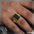 1 gram gold plated black stone with diamond funky design