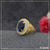 1 gram gold plated blue stone with diamond hand-crafted ring