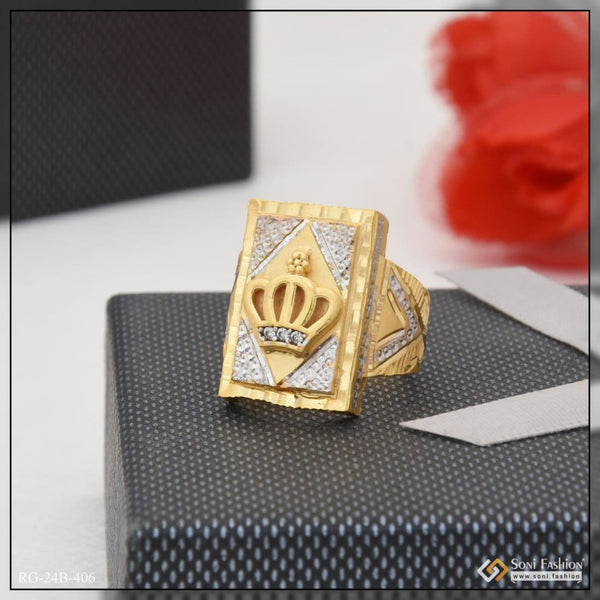 Male Golden A-467 Gold Forming King Men Ring, 10.80 Gm (approx) at Rs  4700/piece in Rajkot