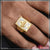 1 gram gold plated crown with diamond artisanal design ring