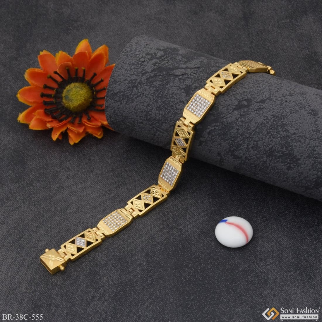 Smart Buys! 1 Gram Gold Forming Om with Diamond Sophisticated Design  Bracelet Kada for Men - Style A939 sta… | Bracelet designs, Mens fashion,  Gold plated bracelets