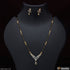 1 Gram Gold Plated With Diamond Casual Design Mangalsutra Set For Women - Style A178