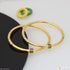 1 Gram Gold Plated With Diamond Eye-catching Design Bangles For Women - Style A011