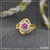 1 Gram Gold Plated With Diamond Eye-catching Design Ring