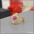 1 Gram Gold Plated With Diamond Eye-catching Design Ring