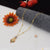 1 gram gold plated with diamond charming design necklace for