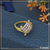 1 gram gold plated with diamond decorative design ring for