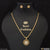 1 Gram Gold Plated With Diamond Fancy Design Necklace Set