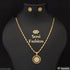 1 Gram Gold Plated With Diamond Fancy Design Necklace Set For Ladies - Style A440
