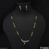 1 Gram Gold Plated With Diamond Fashionable Mangalsutra Set For Women - Style A213
