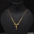 1 gram gold plated with diamond finely detailed necklace for