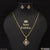 1 gram gold plated with diamond funky design necklace set