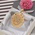 1 Gram Gold Plated Om With Diamond Glamorous Design Pendant For Men - Style B486