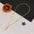 1 gram gold plated with diamond high-class design necklace