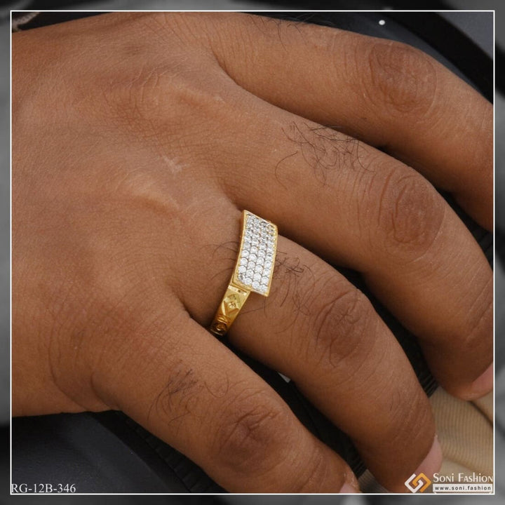 Gram Gold Plated With Diamond Latest Design High-quality Ring