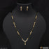 1 Gram Gold Plated With Diamond Latest Design Mangalsutra Set For Women - Style A237
