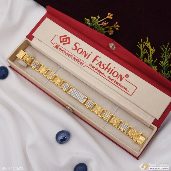 1 Gram Gold Plated Nawabi Attention-getting Design Bracelet For Men - Style  C510 – Soni Fashion®