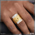 1 Gram Gold Plated Om with Diamond Sophisticated Design Ring for Men - Style B267