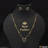 1 Gram Gold Plated With Diamond Unique Design Necklace Set For Ladies - Style A431