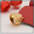 1 Gram Gold Plated Men’s Ring with Red Rose Background - Style B143