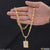 1 gram gold plated om fashionable design chain pendant combo