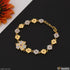 1 Gram Gold Plated Flower With Diamond Funky Design Bracelet For Ladies - Style A253
