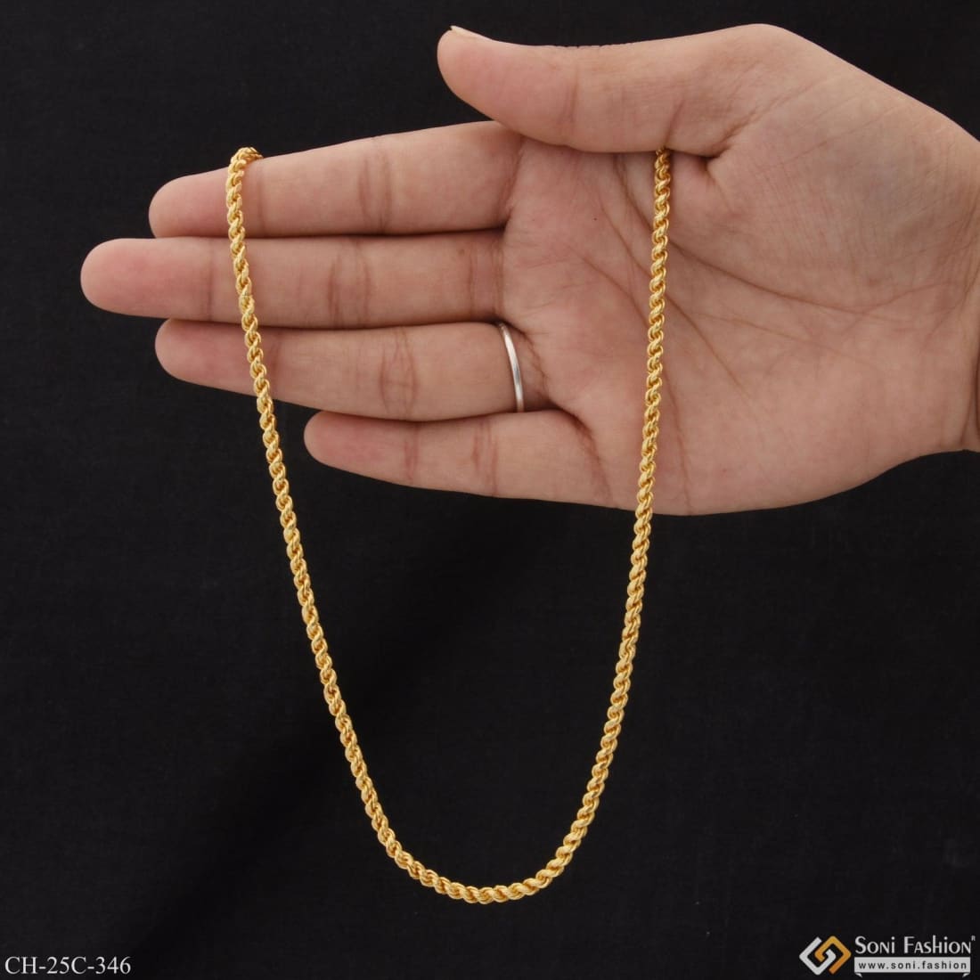 Funky R Gold Chain 1 gram gold plated funky design cute design best quality chain for men ...
