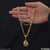 1 gram gold plated ganesha delicate design chain pendant