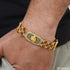 1 Gram Gold Plated Ganesha Fabulous Design Rudraksha Bracelet for Men - Style C863