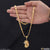 1 Gram Gold Plated Ganesha Trending Design Chain Pendant